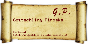 Gottschling Piroska névjegykártya